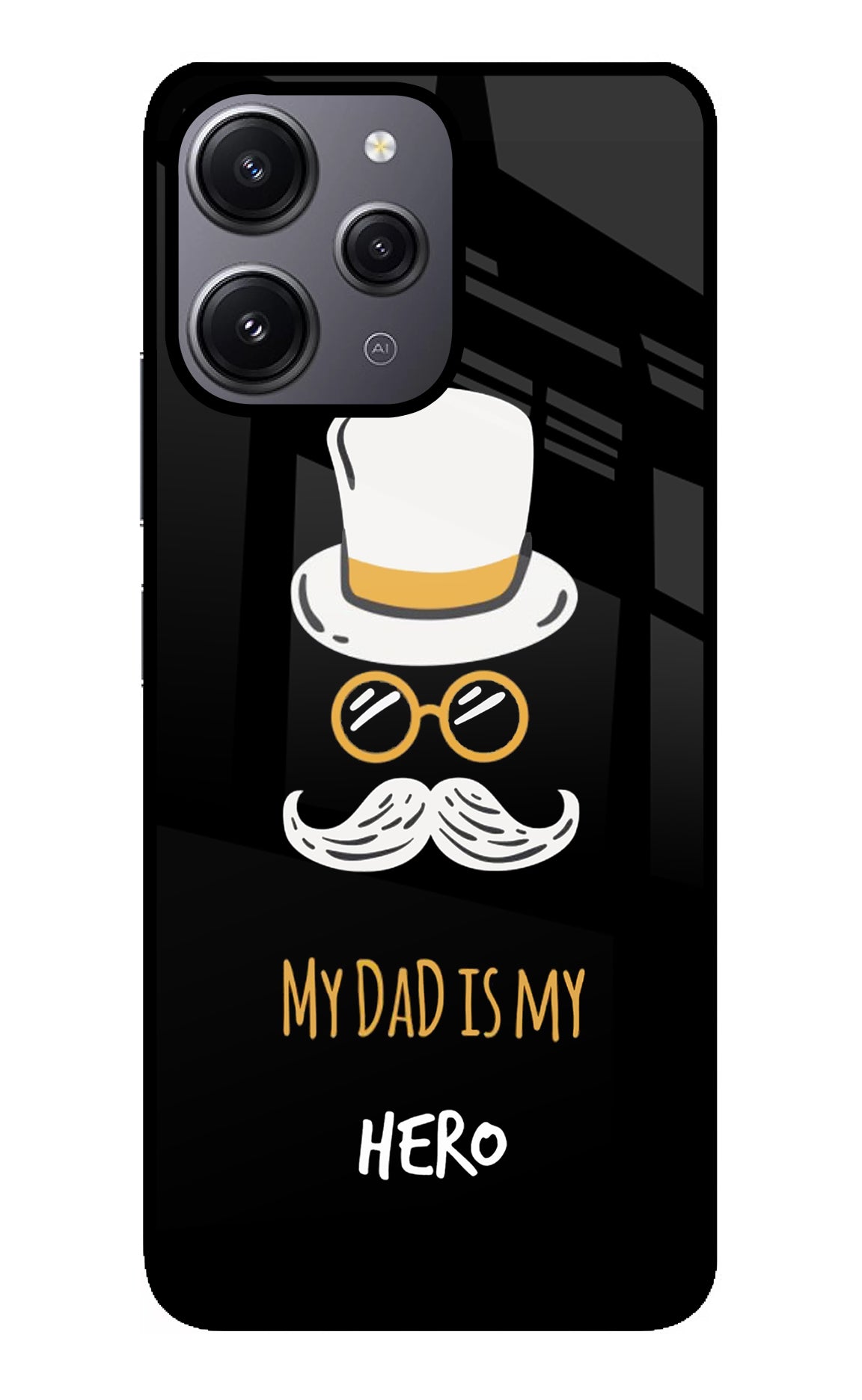 My Dad Is My Hero Redmi 12 4G Glass Case
