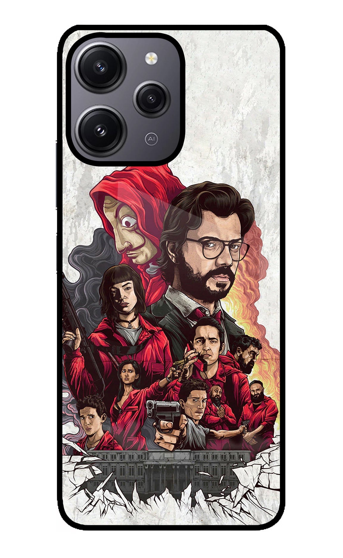 Money Heist Artwork Redmi 12 4G Back Cover