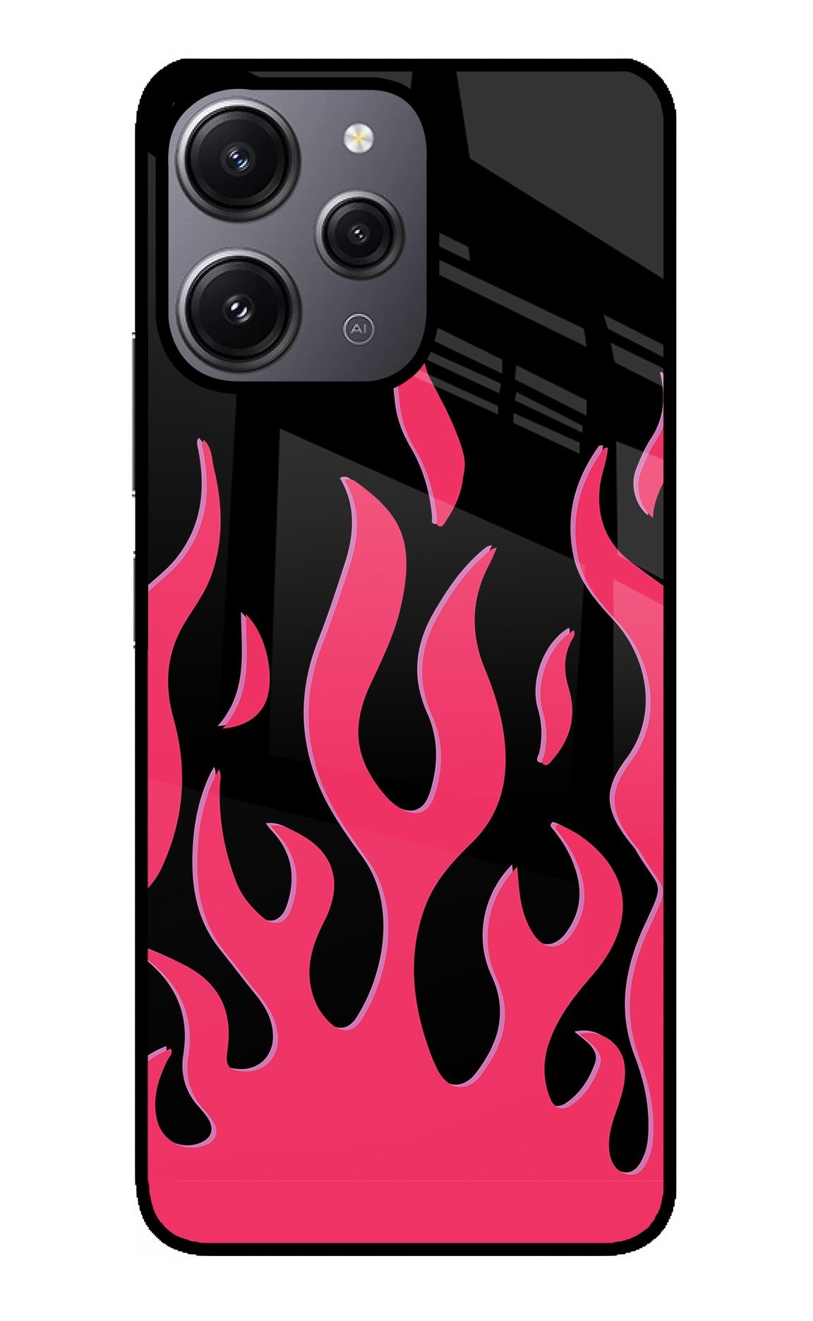 Fire Flames Redmi 12 4G Back Cover