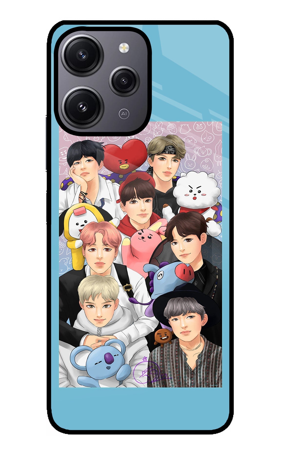 BTS with animals Redmi 12 4G Back Cover