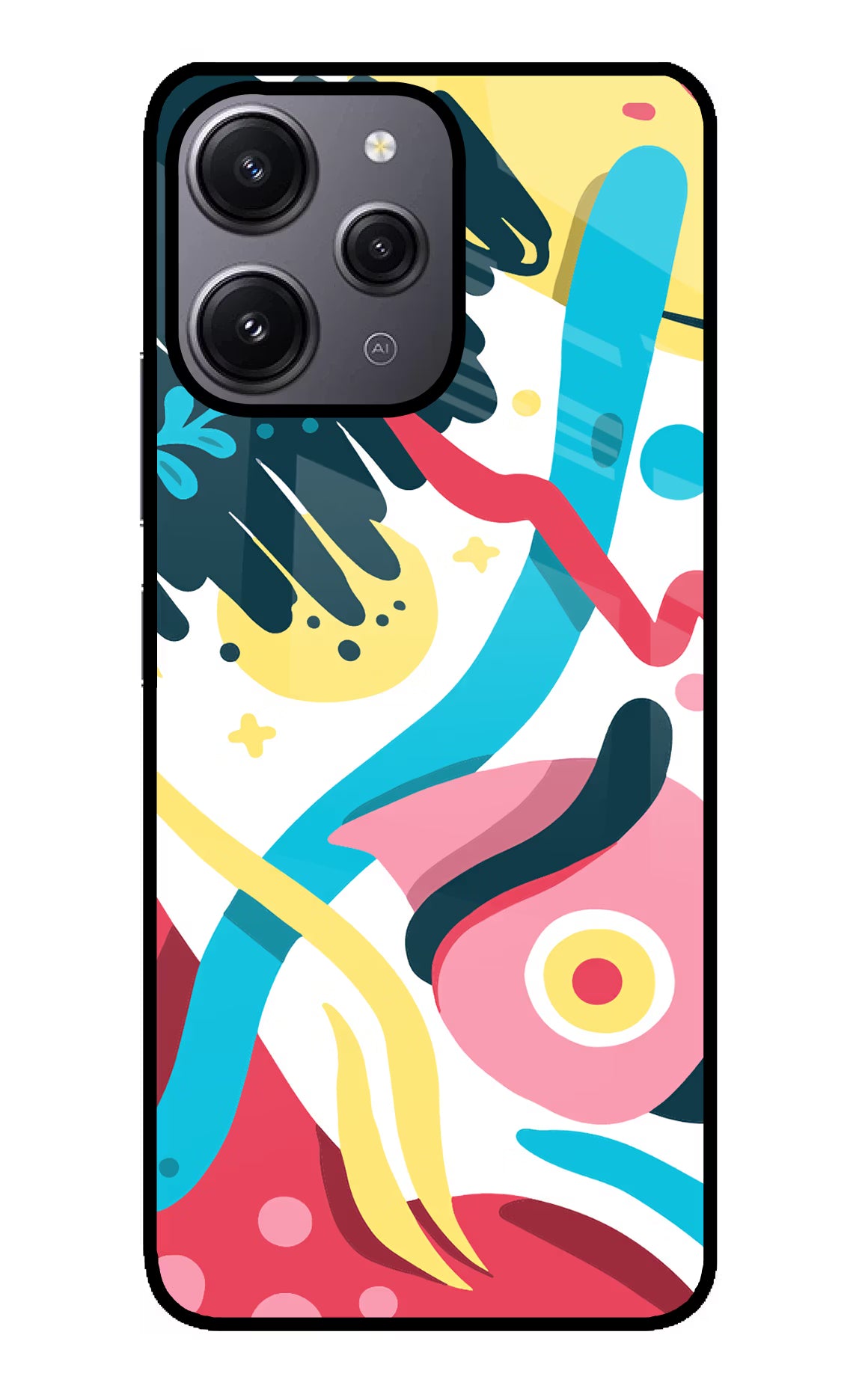 Trippy Redmi 12 4G Glass Case Back Cover by Casekaro