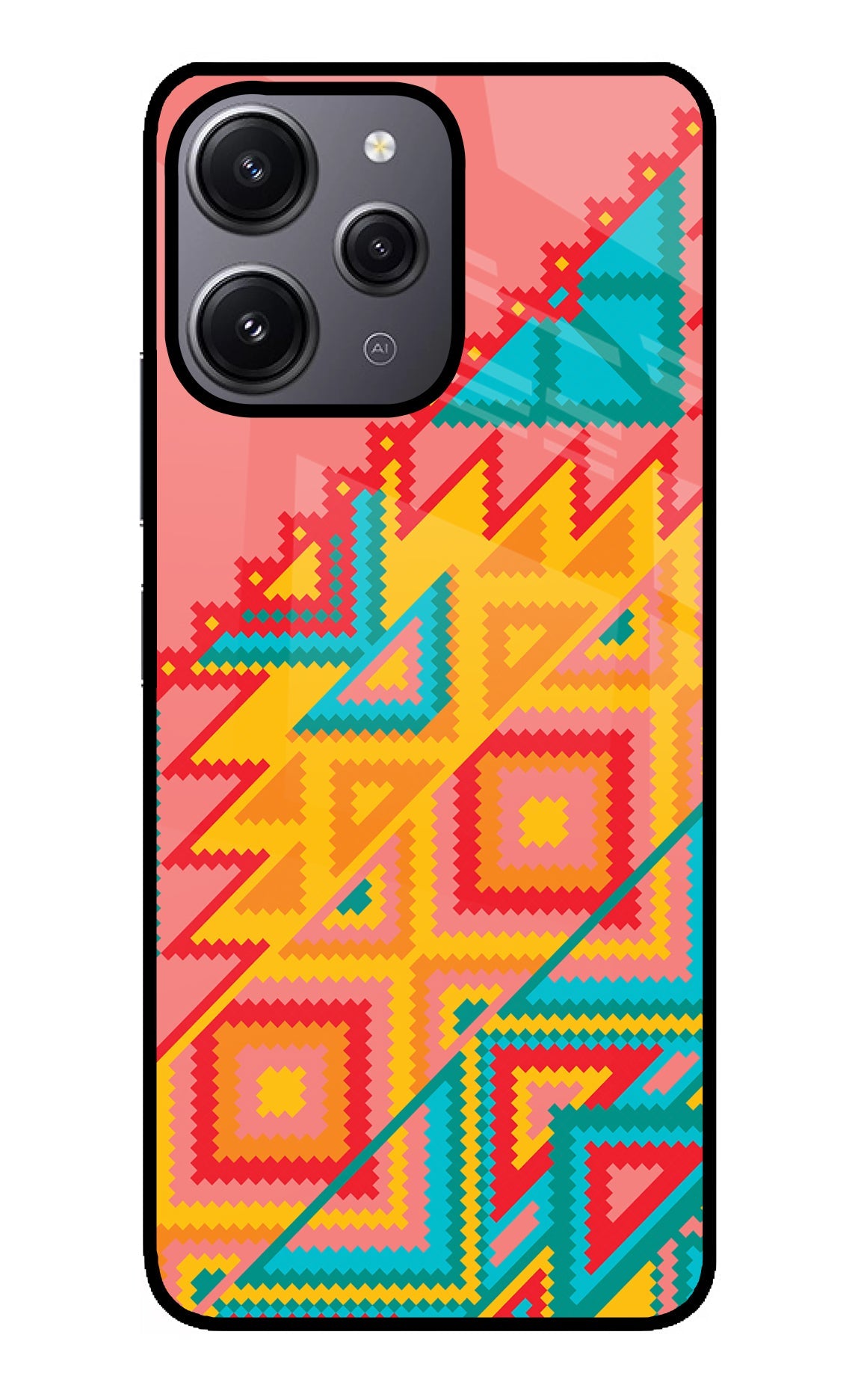 Aztec Tribal Redmi 12 4G Glass Case