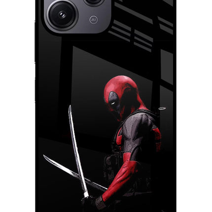 Deadpool Redmi 12 4G Glass Case Back Cover by Casekaro
