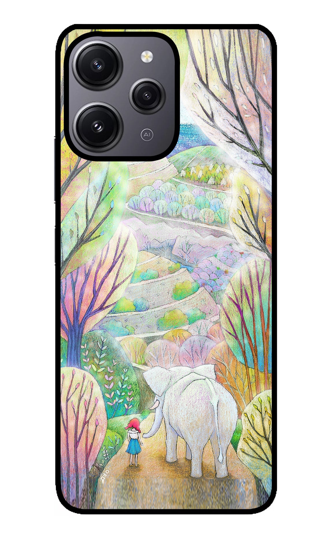 Nature Painting Redmi 12 4G Glass Case