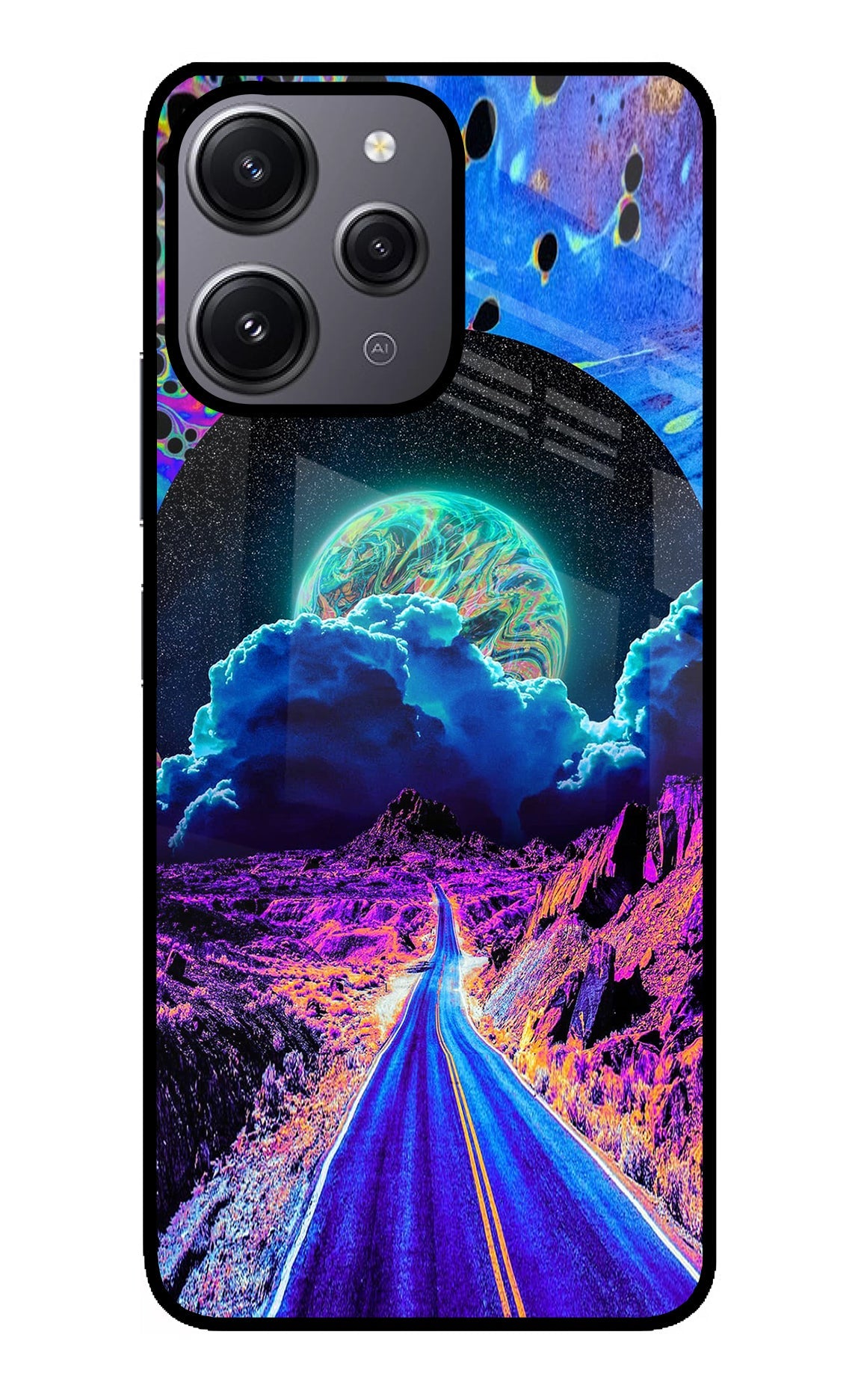 Psychedelic Painting Redmi 12 4G Back Cover