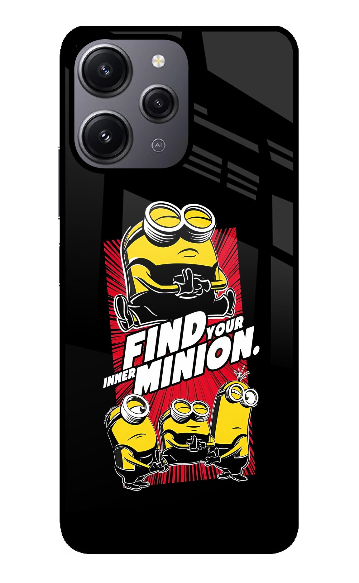 Find your inner Minion Redmi 12 4G Glass Case