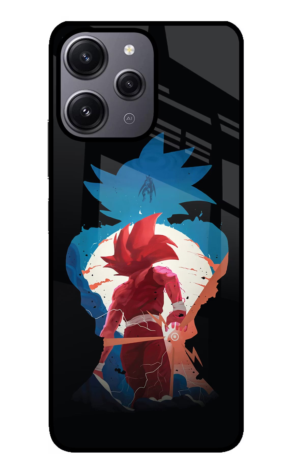 Goku Redmi 12 4G Glass Case Back Cover by Casekaro