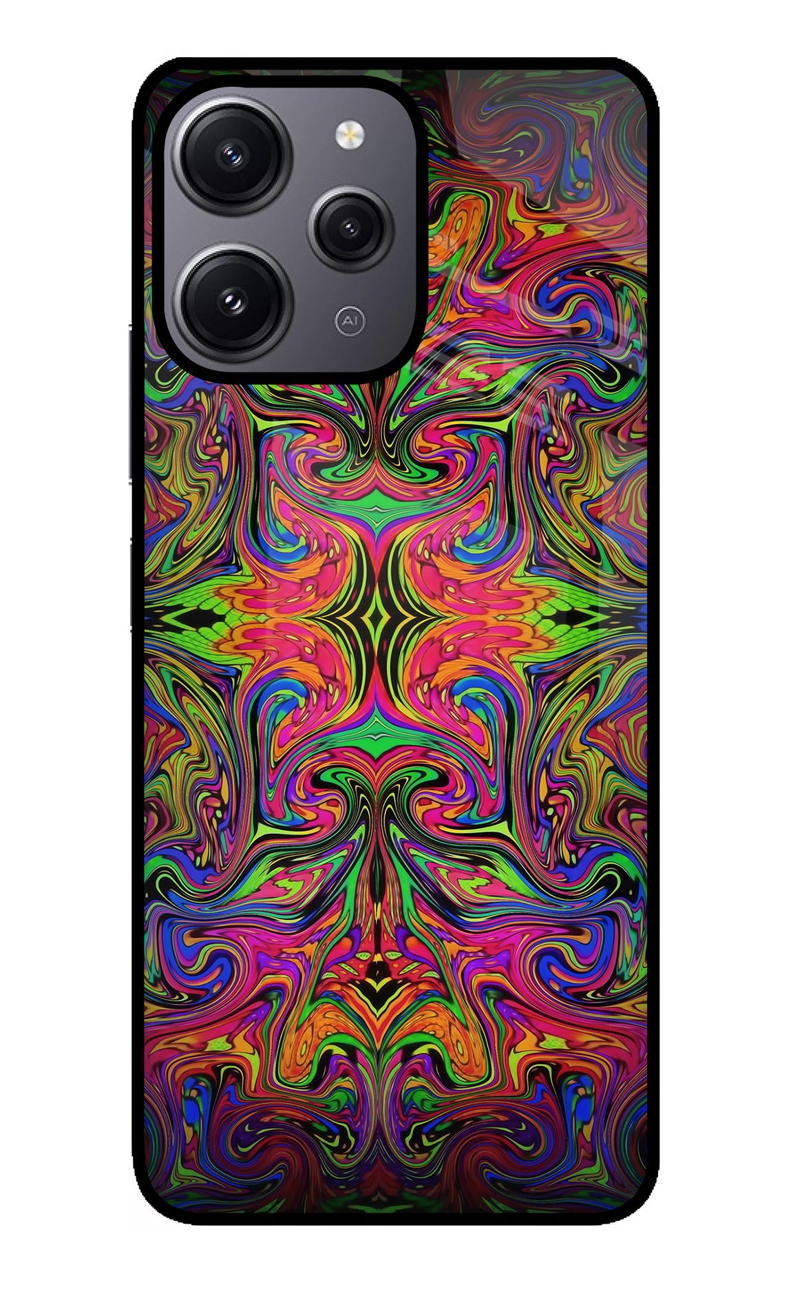 Psychedelic Art Redmi 12 4G Glass Case