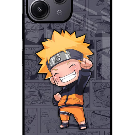 Chota Naruto Redmi 12 4G Glass Case Back Cover by Casekaro