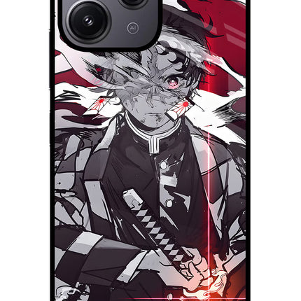 Demon Slayer Redmi 12 4G Glass Case Back Cover by Casekaro