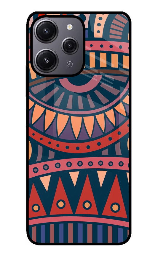 African Culture Design Redmi 12 4G Glass Case