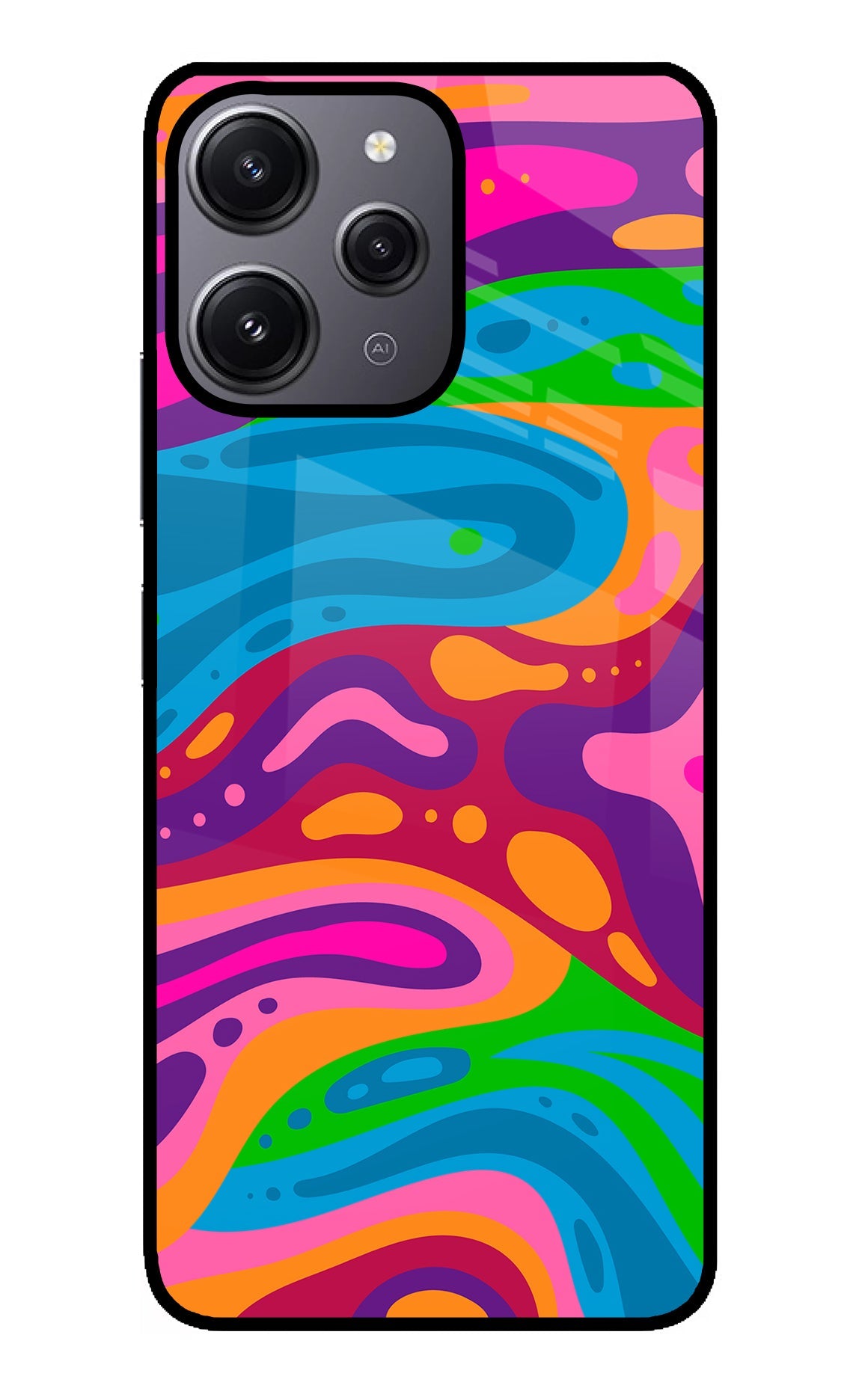 Trippy Pattern Redmi 12 4G Back Cover