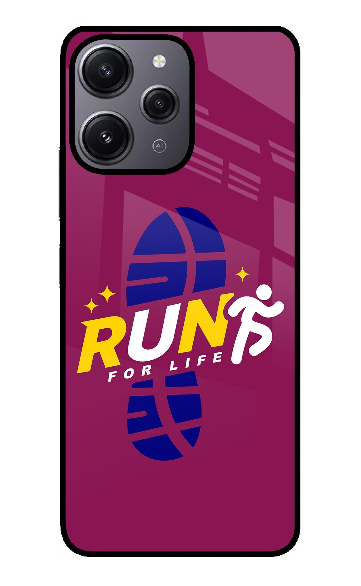 Run for Life Redmi 12 4G Glass Case