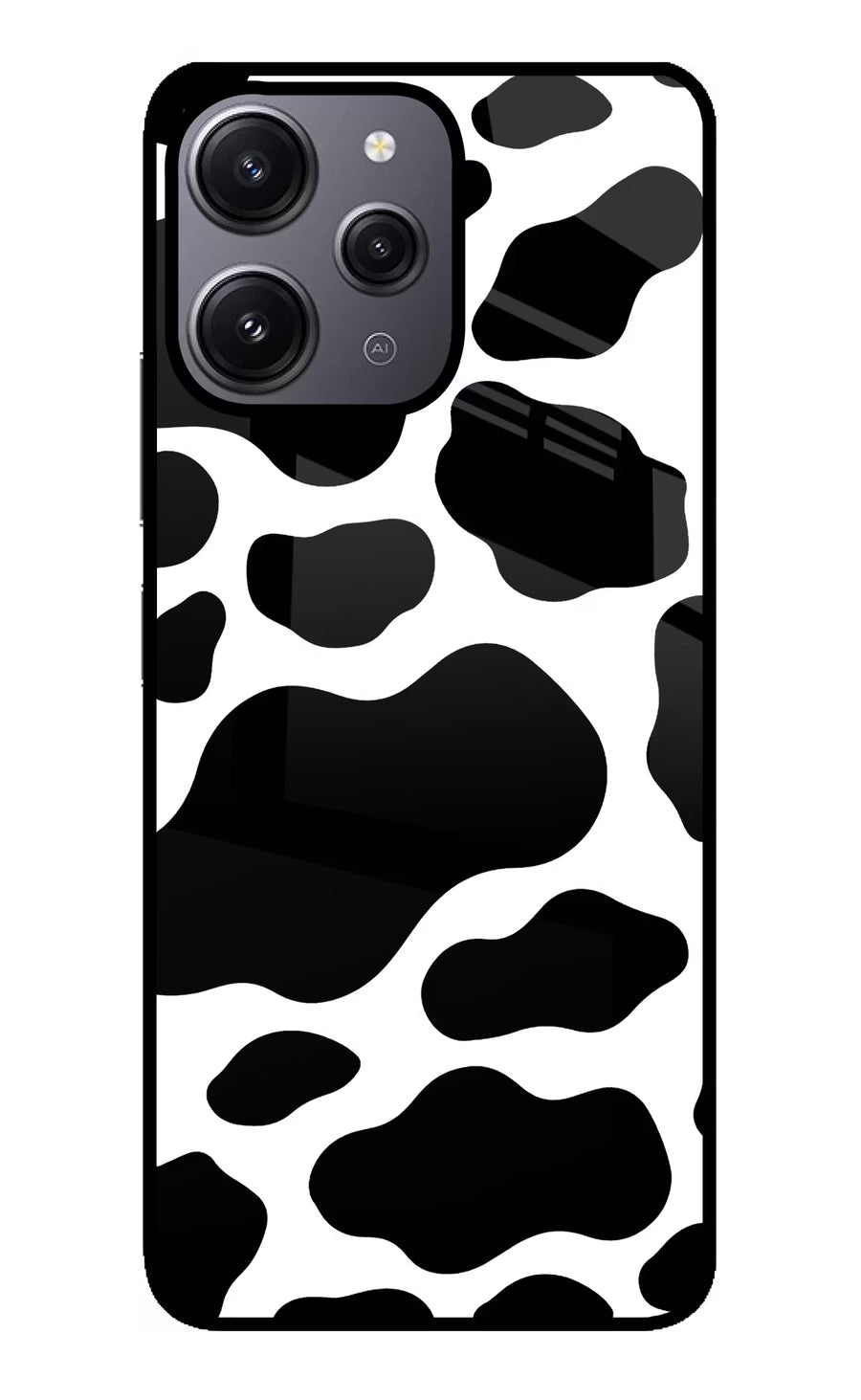 Cow Spots Redmi 12 4G Back Cover, Glass case