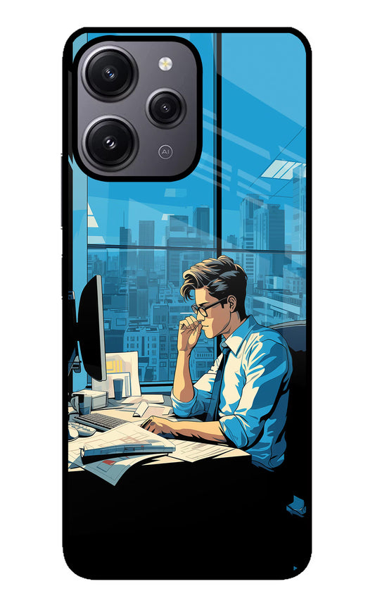 Focused Hustler (AI Generated) Redmi 12 4G Glass Case