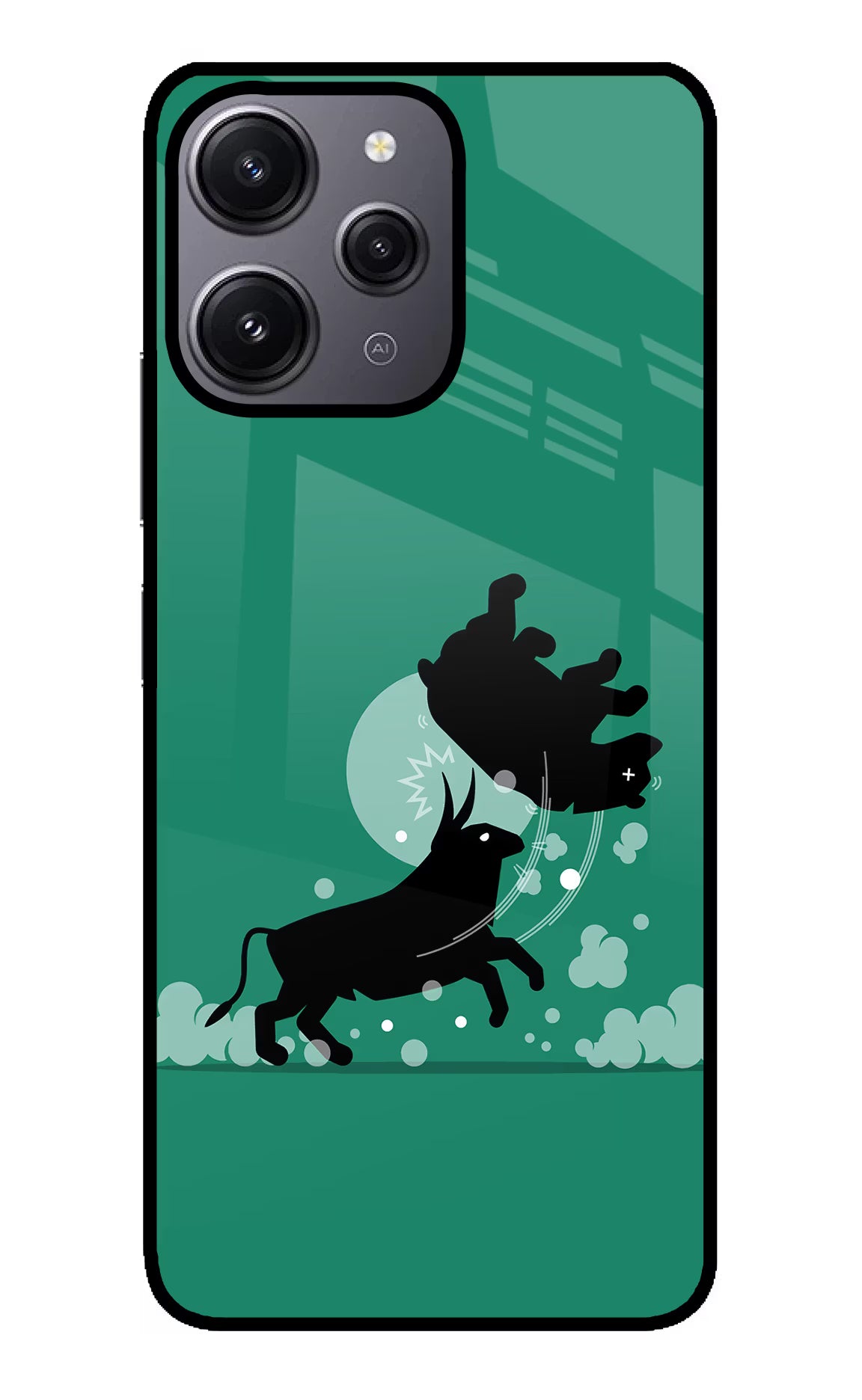 Bull Conqueror Redmi 12 4G Glass Case
