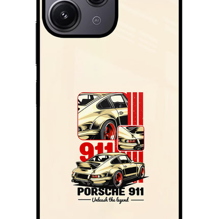 Classic Porsche 911 Redmi 12 4G Glass Case Back Cover by Casekaro