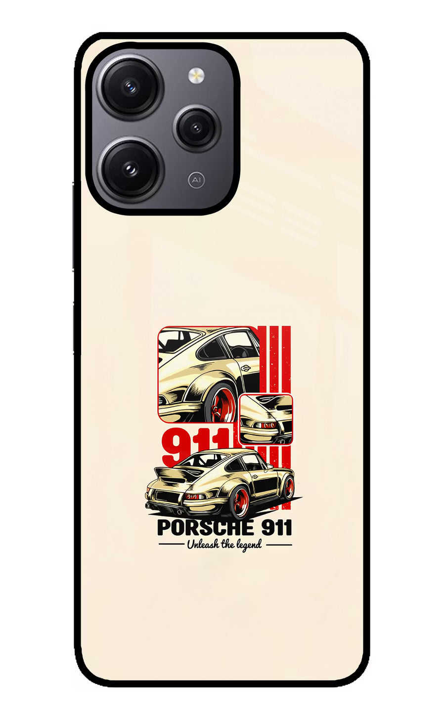 Classic Porsche 911 Redmi 12 4G Back Cover, Glass case