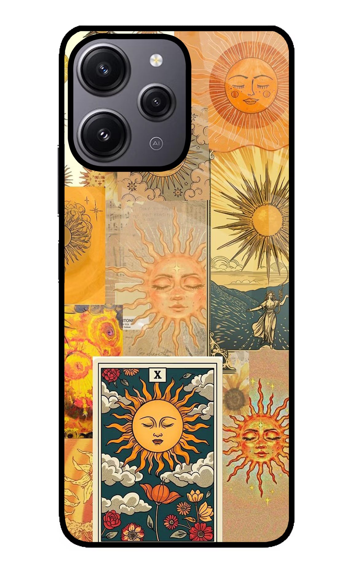 Sun Redmi 12 4G Glass Case Back Cover by Casekaro