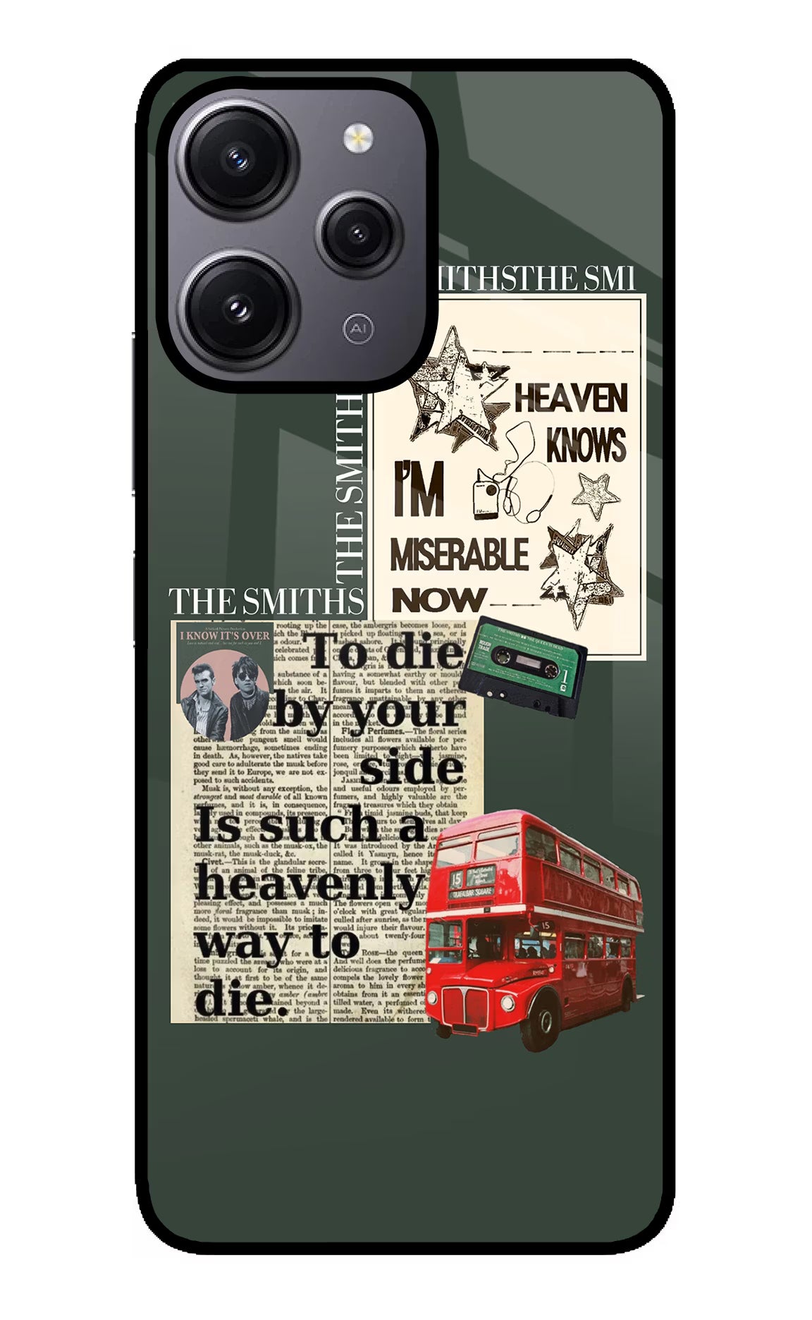 The Smiths Redmi 12 4G Glass Case Back Cover by Casekaro