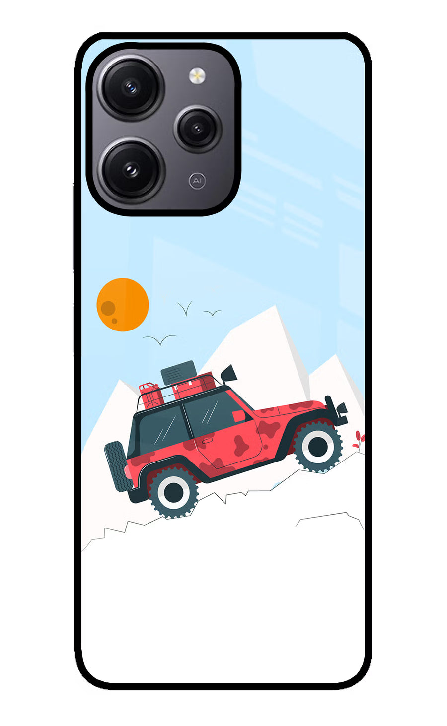 Mountain Trail Beast Redmi 12 4G Back Cover, Glass case