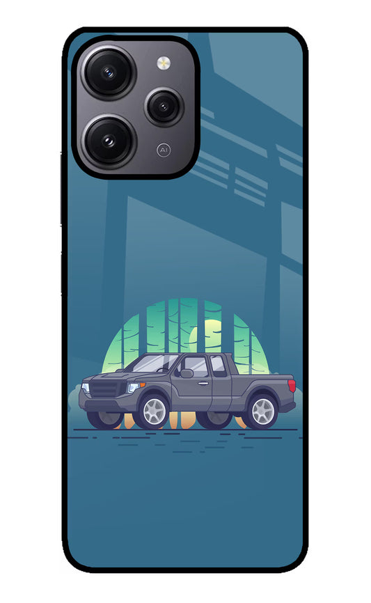 Retro Garage Vibe Redmi 12 4G Glass Case