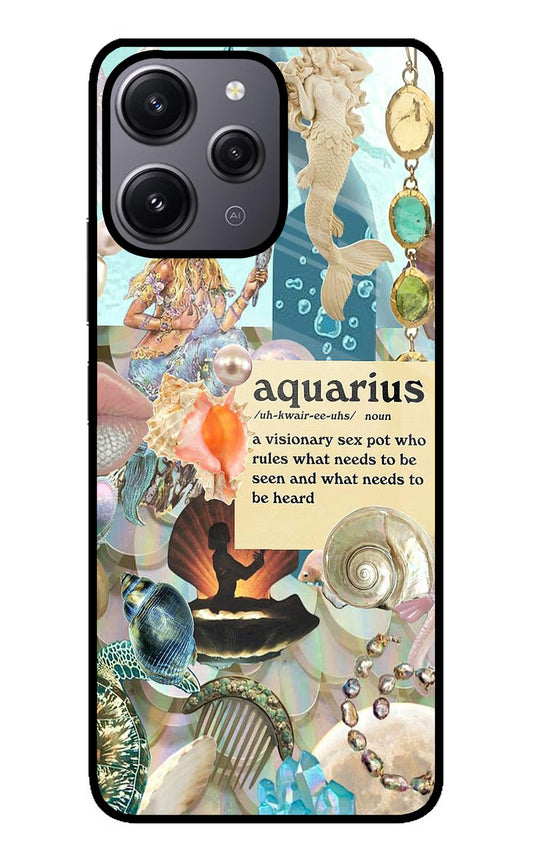Aquarius Zodiac Redmi 12 4G Glass Case