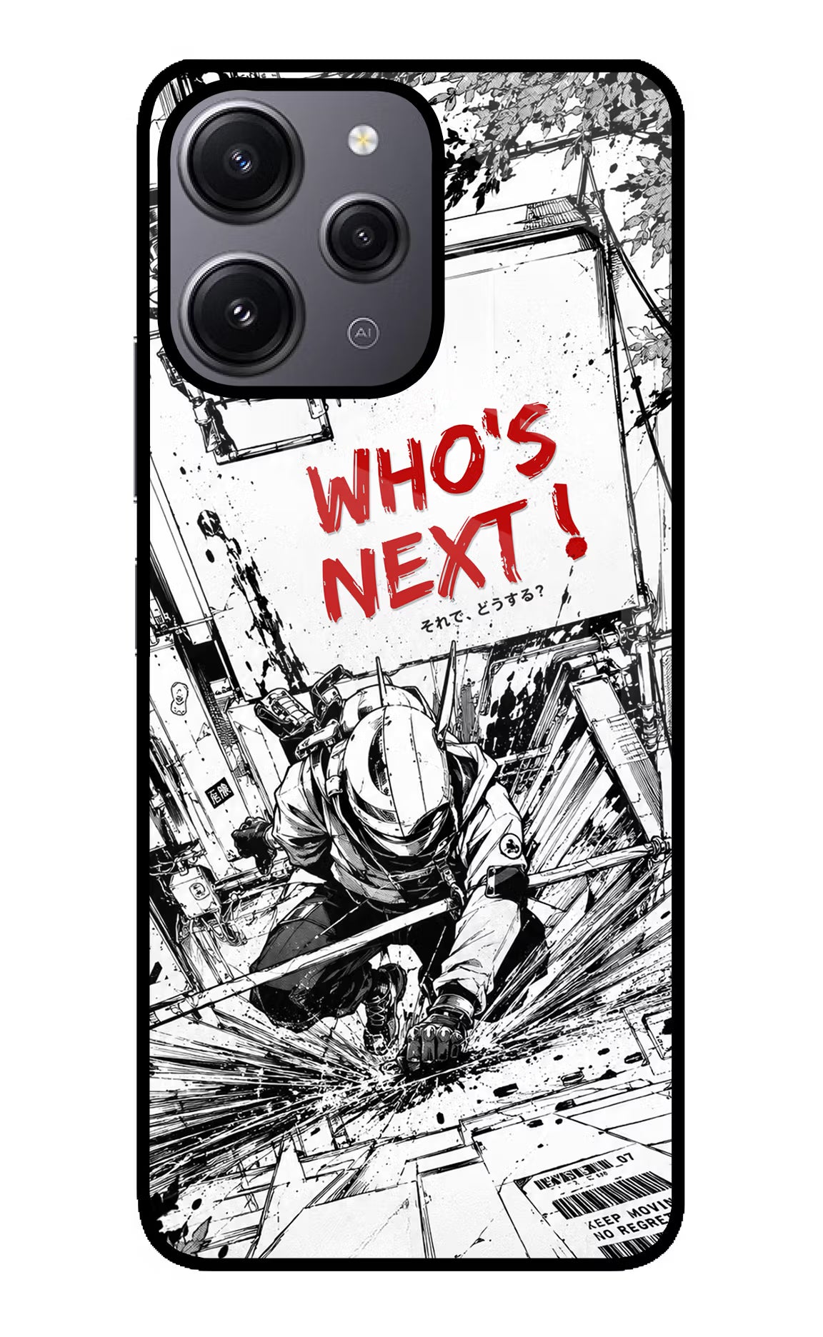 Who's Next Redmi 12 4G Glass Case Back Cover by Casekaro