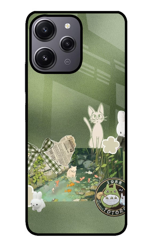 Aesthetic anime Redmi 12 4G Glass Case