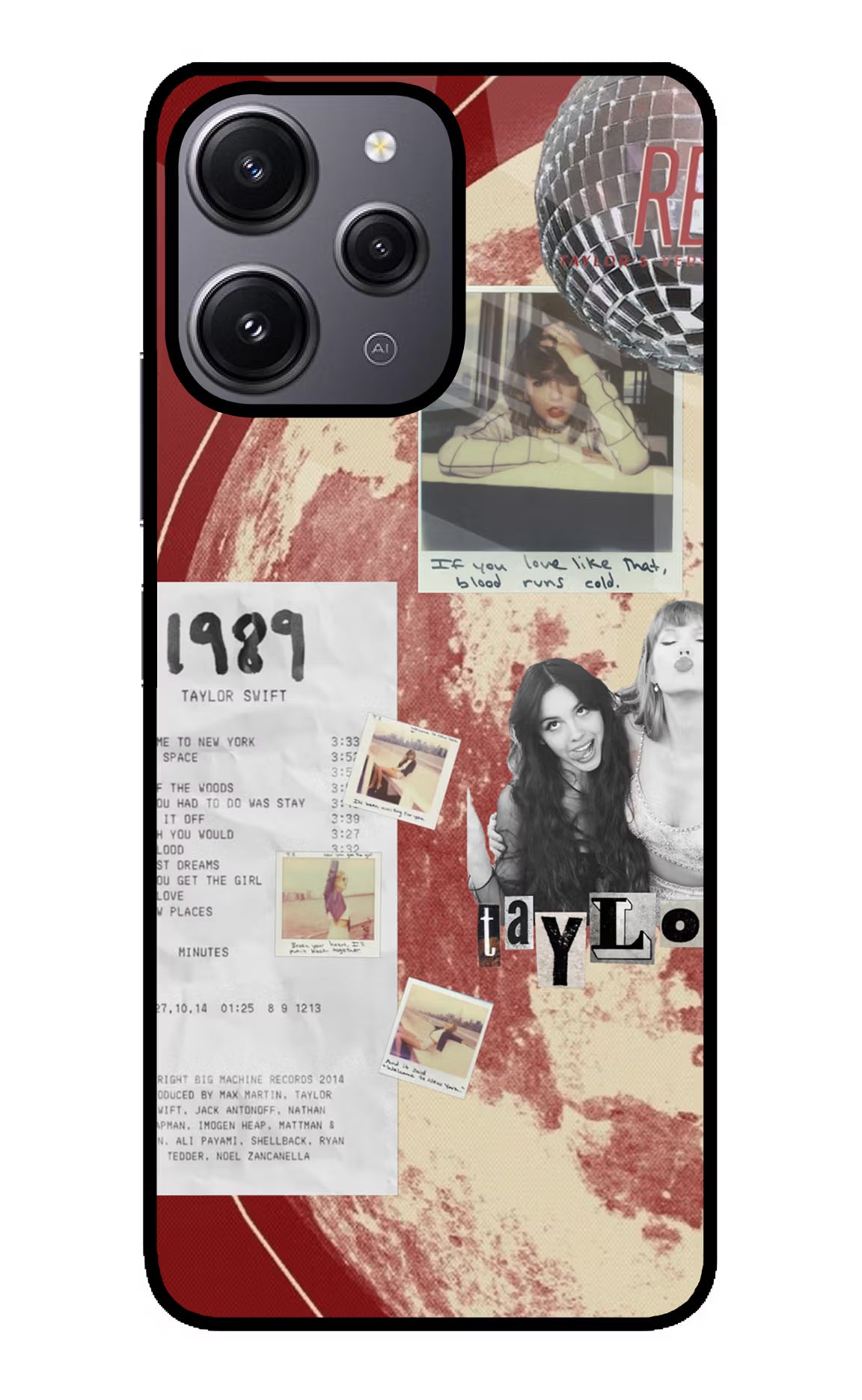 Taylor Swift Redmi 12 4G Glass Case Back Cover by Casekaro