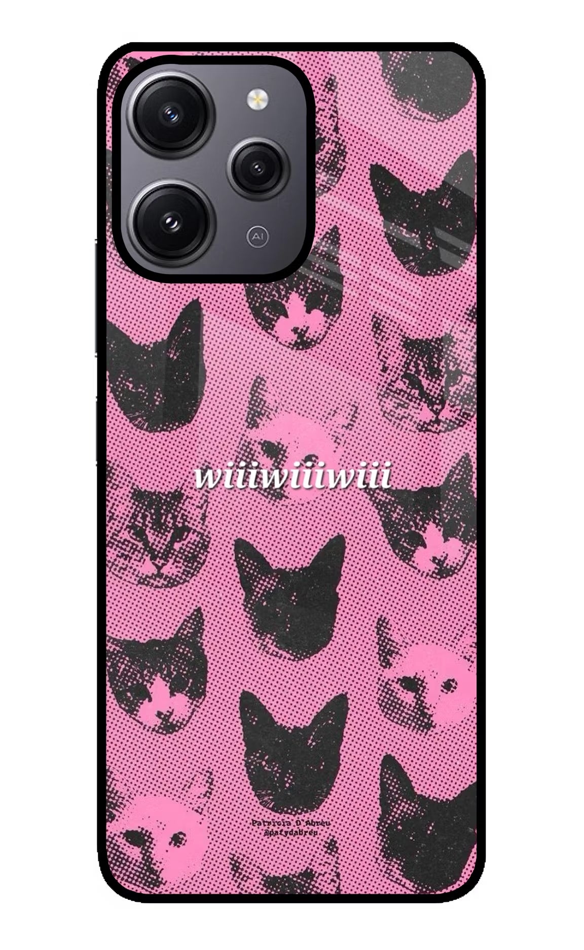 Pink Cats Redmi 12 4G Glass Case