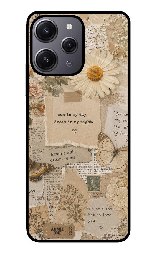 Vintage case Redmi 12 4G Glass Case