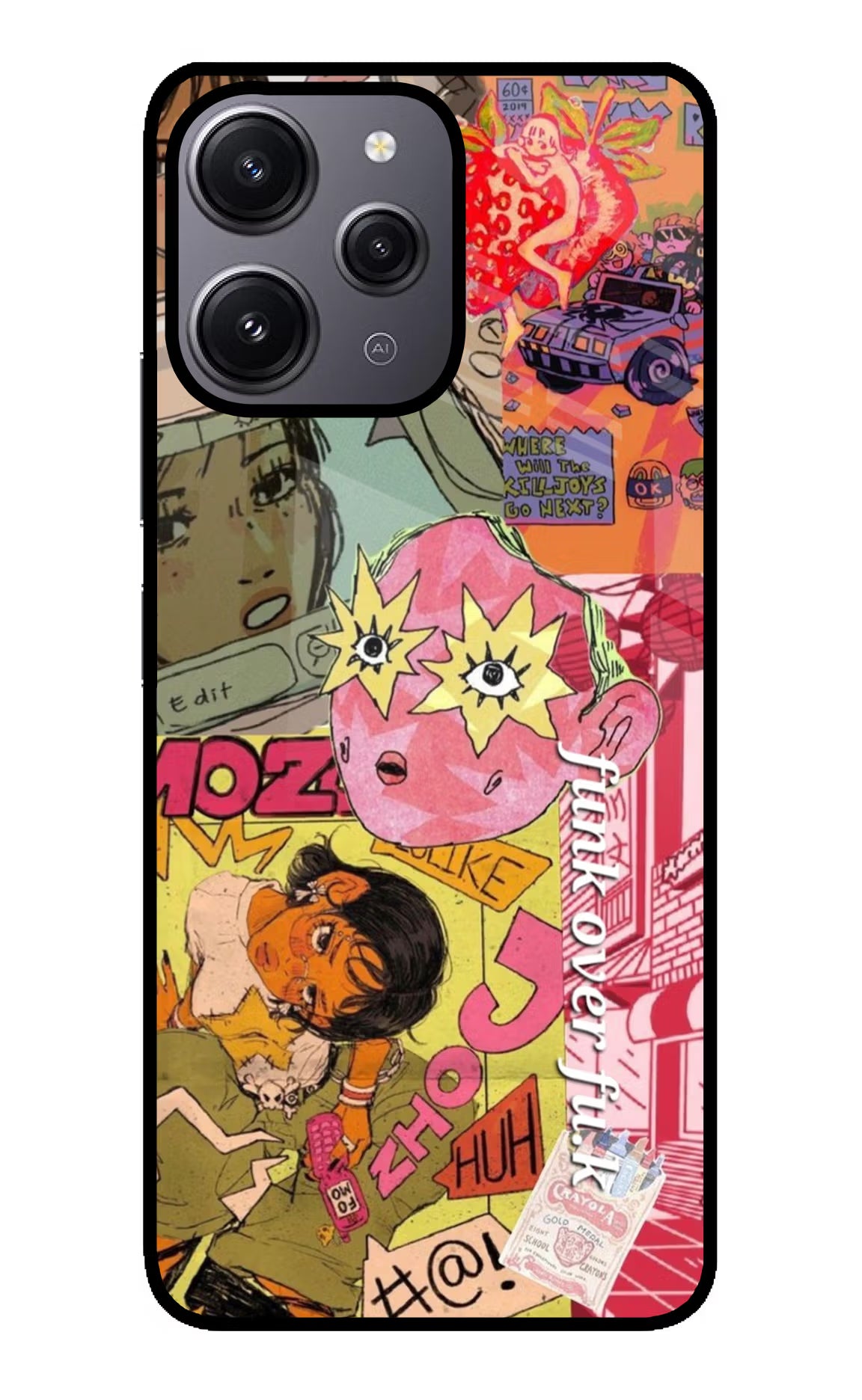 Funkover Redmi 12 4G Glass Case Back Cover by Casekaro