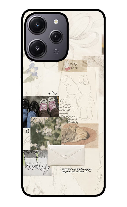 Soft Aesthetic Redmi 12 4G Glass Case
