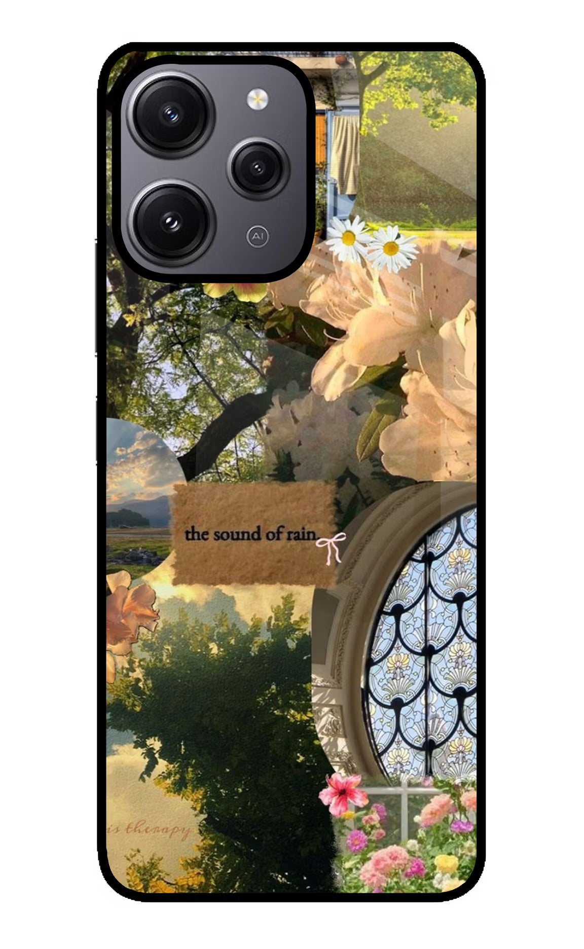 Rain Redmi 12 4G Glass Case