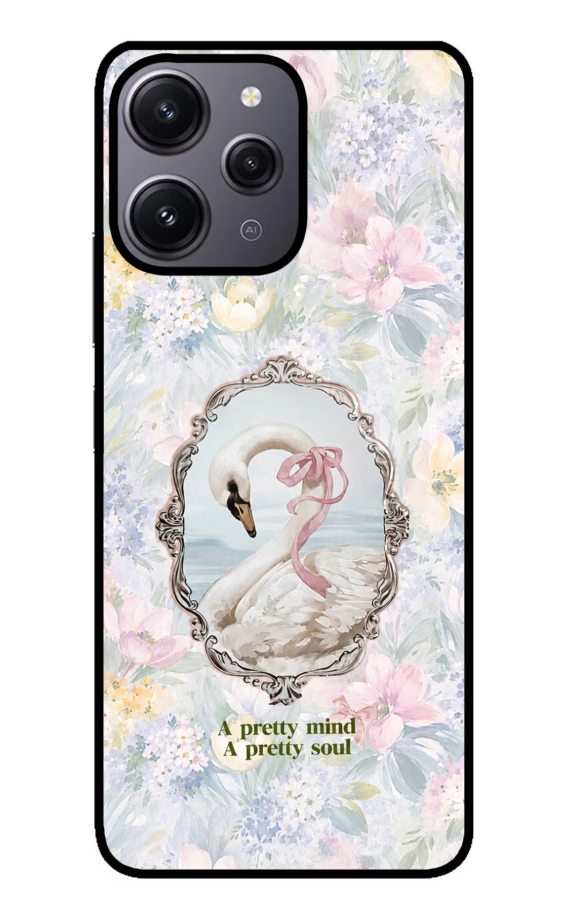 Pretty Mind Pretty Soul Redmi 12 4G Glass Case