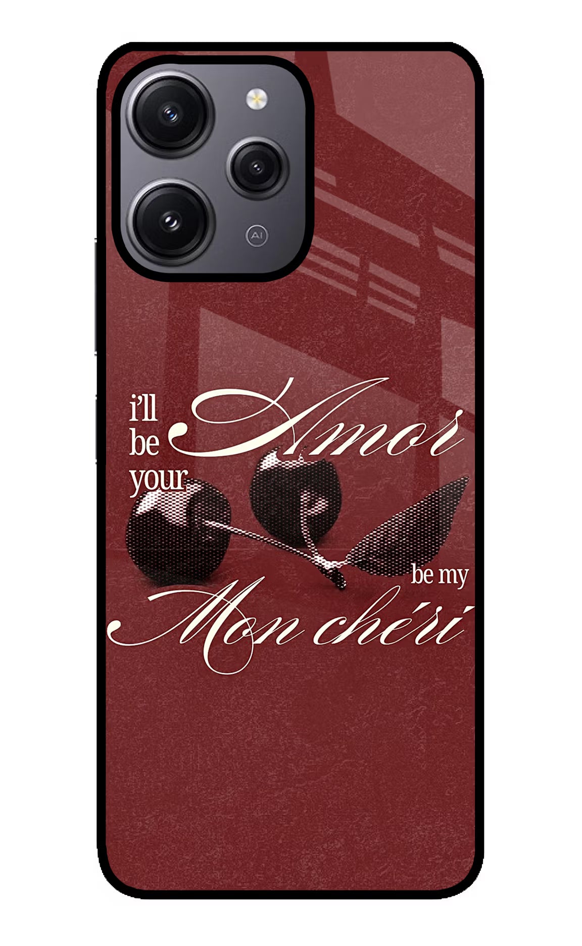 Velvet Cherry Redmi 12 4G Glass Case