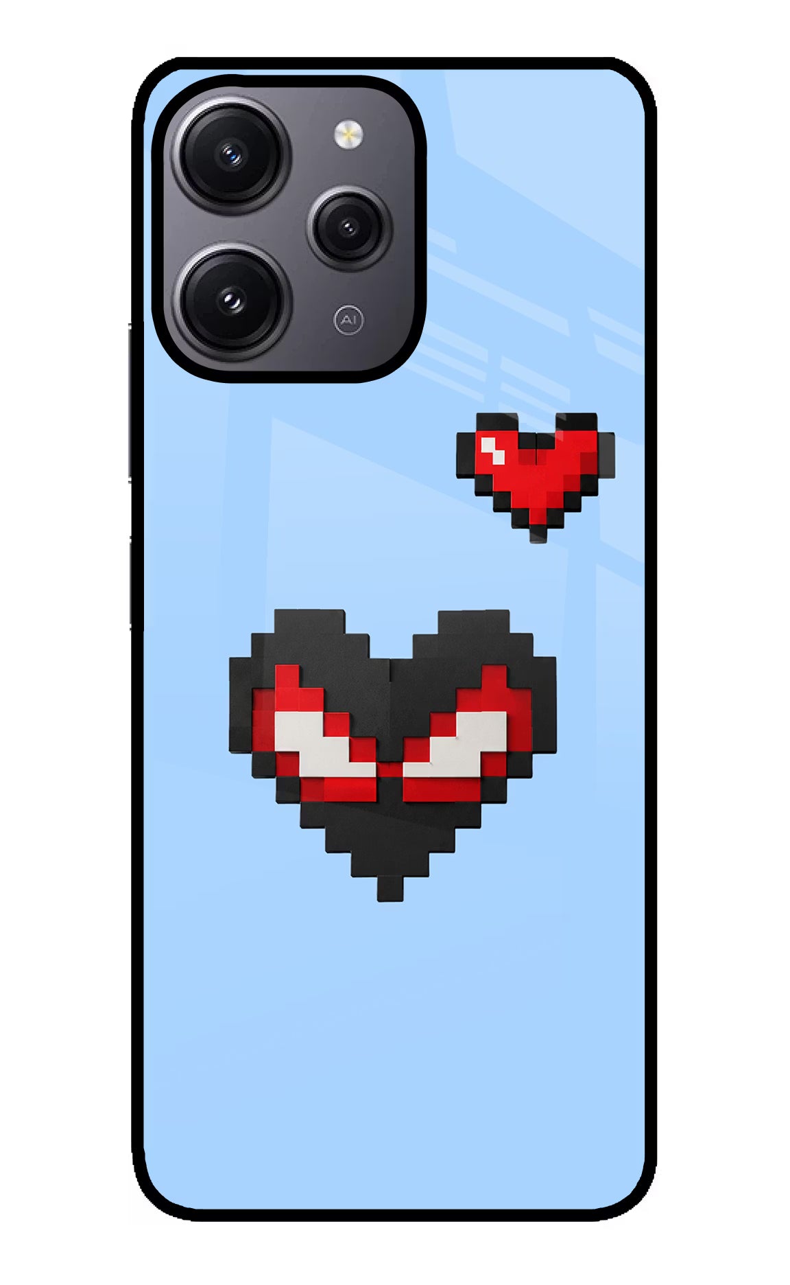 Peter Heart Redmi 12 4G Glass Case