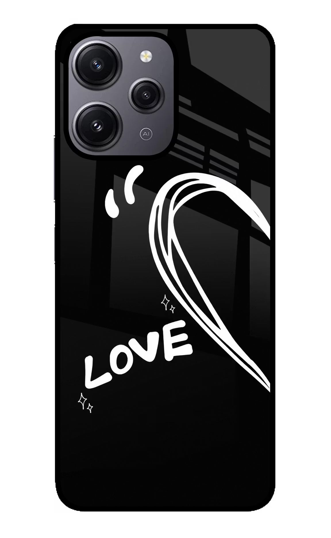 Love Line Redmi 12 4G Glass Case