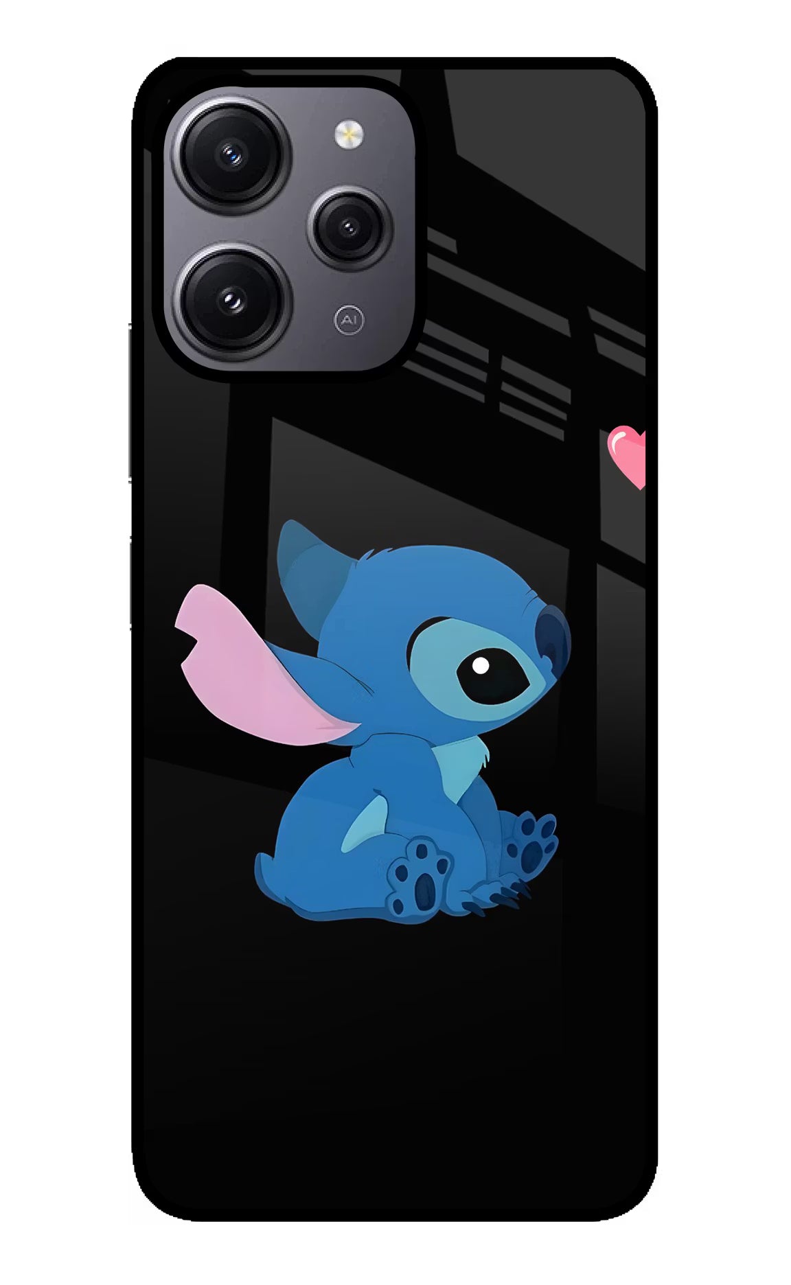 Stitch Crush Redmi 12 4G Glass Case