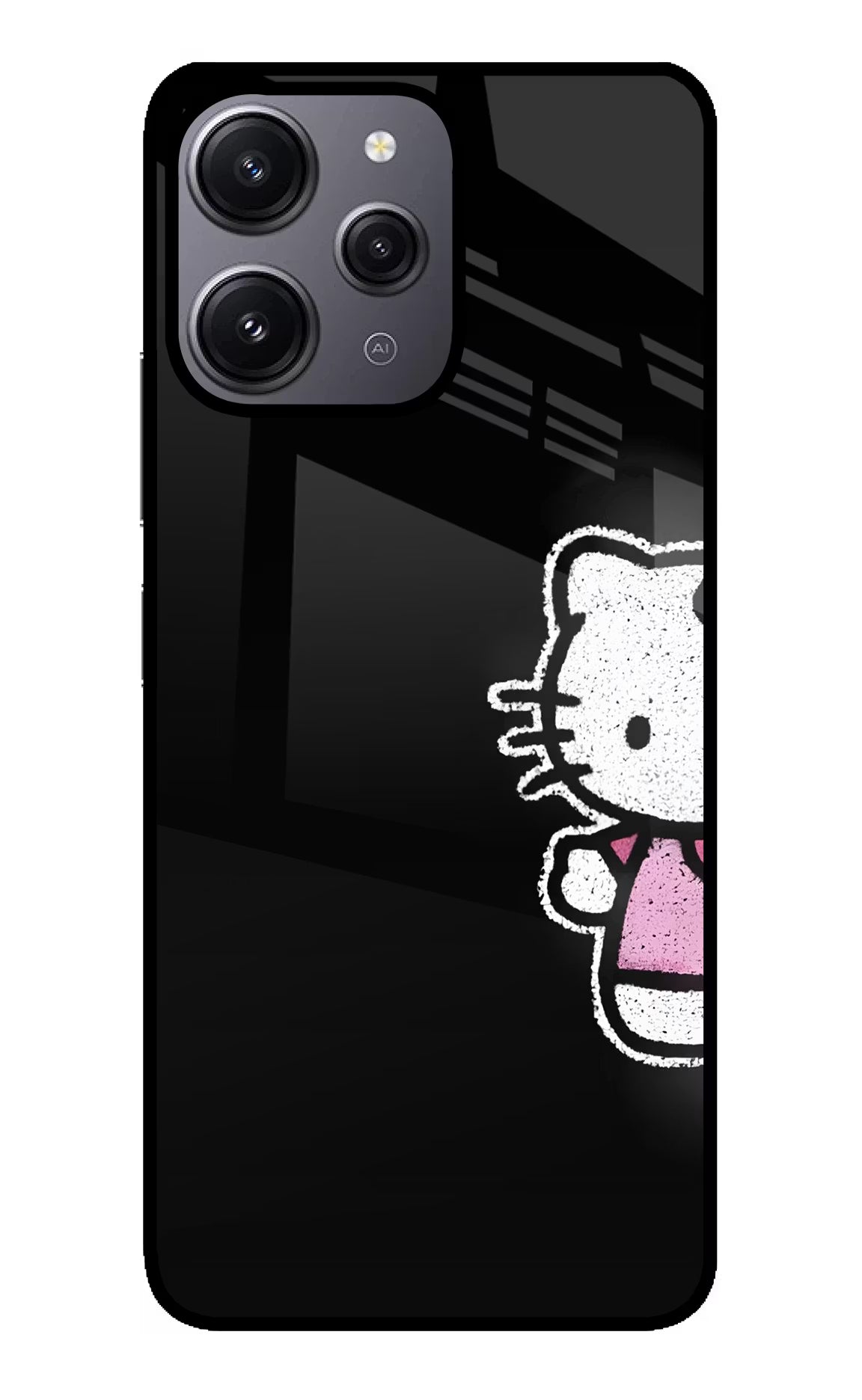 Kitty Charm Redmi 12 4G Glass Case