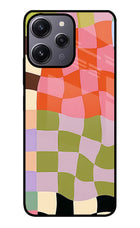 Wavy Grid Redmi 12 4G Glass Case