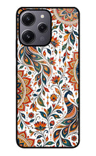 White Mayura Redmi 12 4G Glass Case