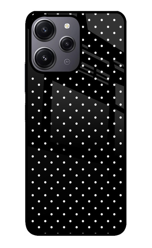 White Dots Redmi 12 4G Glass Case