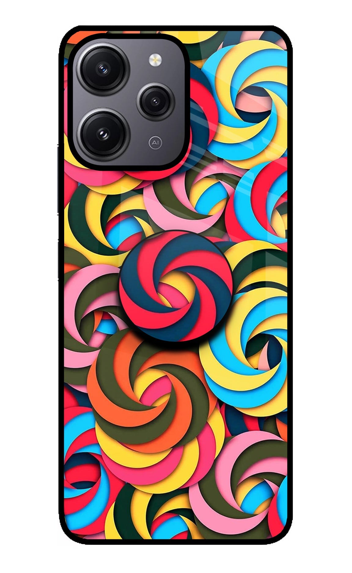 Spiral Pattern Redmi 12 4G Pop Case