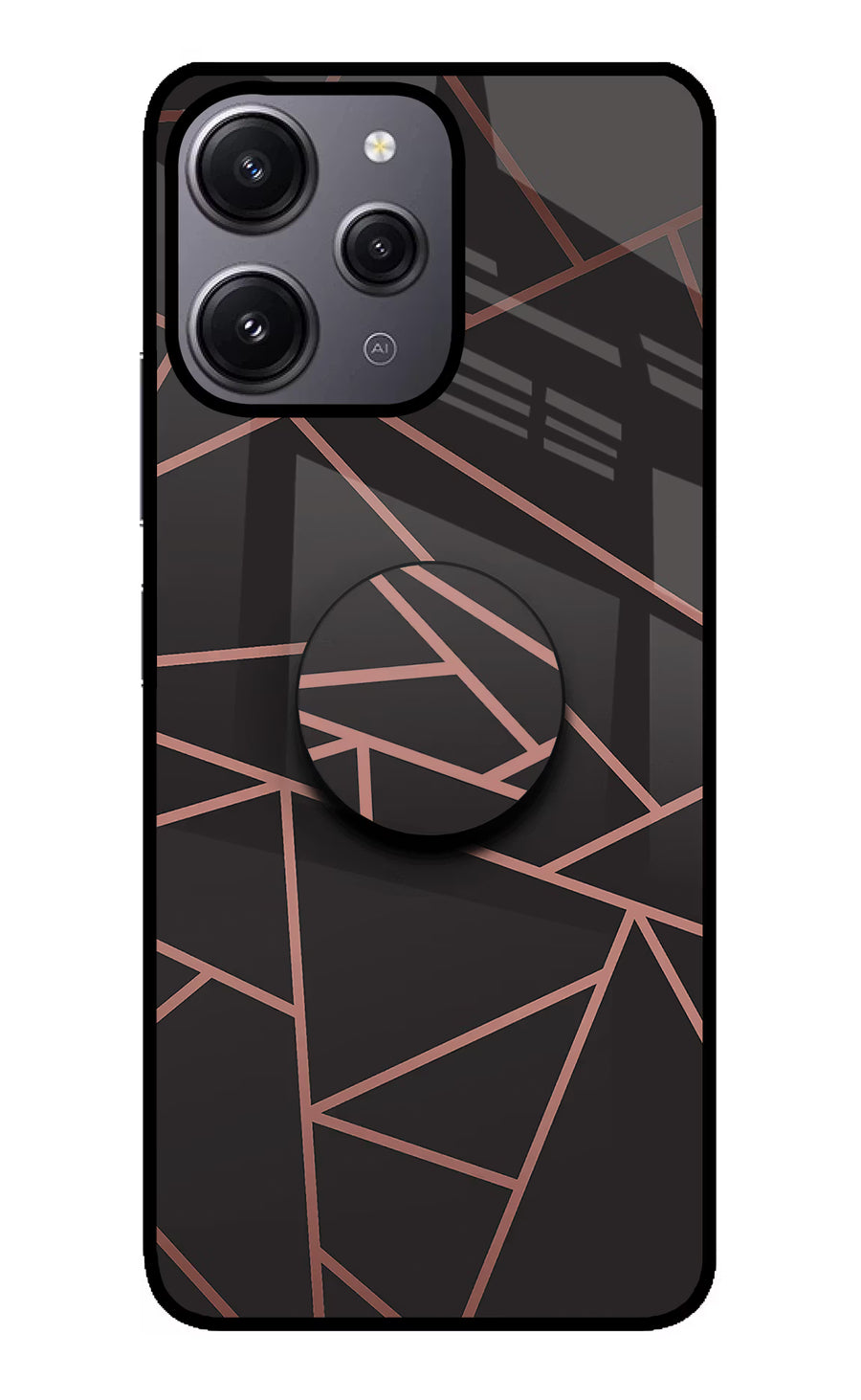 Geometric Pattern Redmi 12 4G Pop Case, Glass case