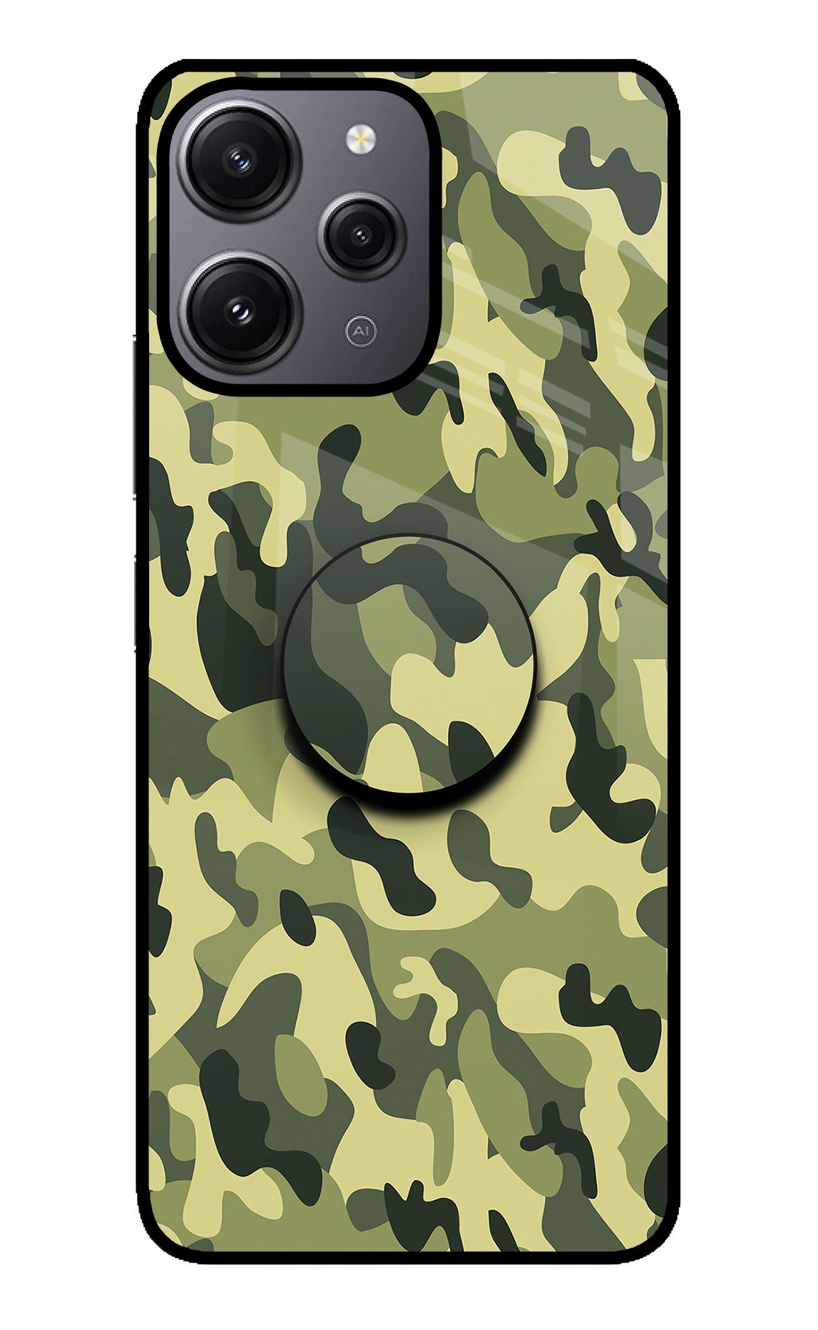 Camouflage Redmi 12 4G Glass Case