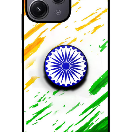 Indian Flag Ashoka Chakra Redmi 12 4G Pop Case by Casekaro