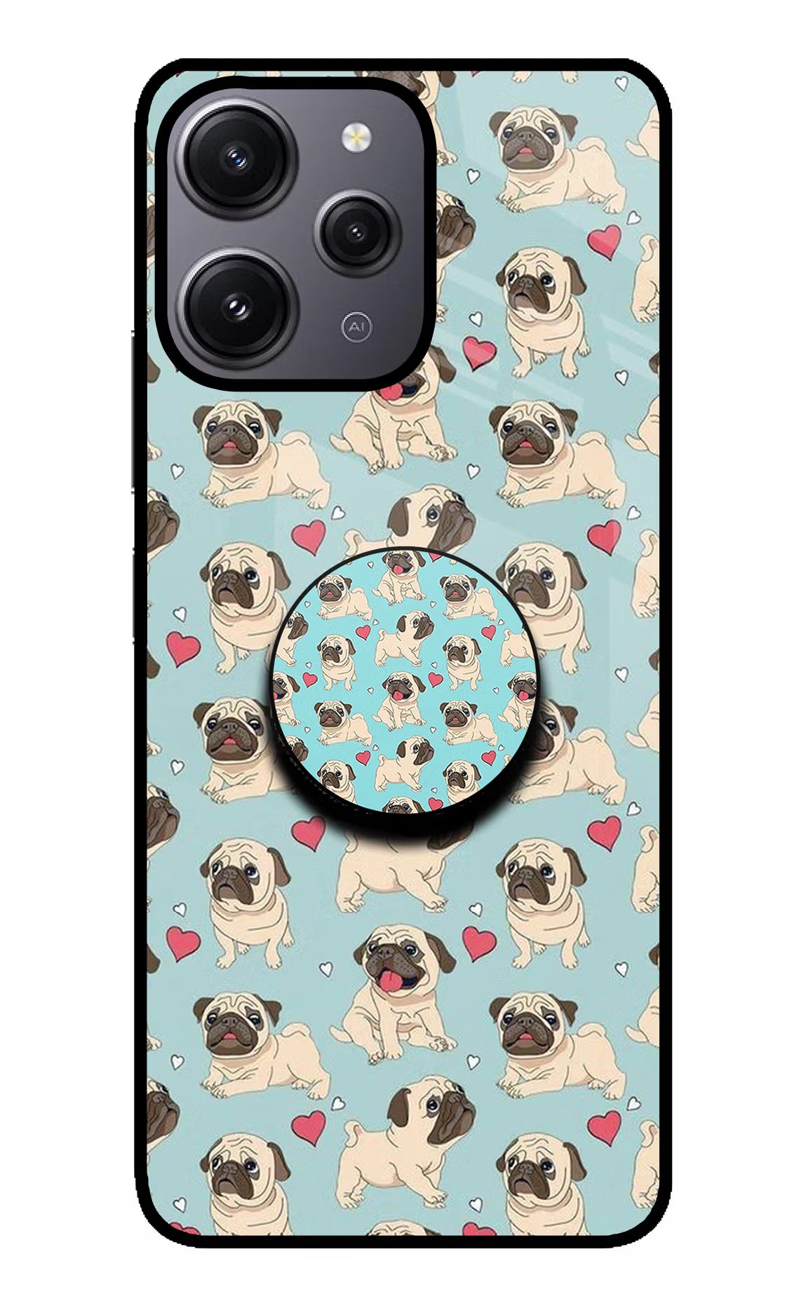 Pug Dog Redmi 12 4G Pop Case by Casekaro
