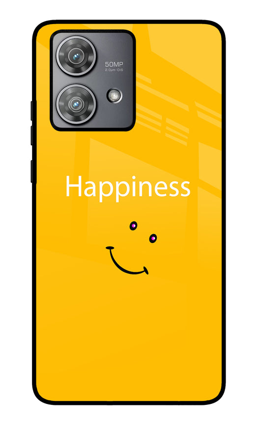 Happiness With Smiley Moto Edge 40 Neo Glass Case